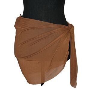 NWoT Cabana Del Sol Mesh Sarong Cover-Up Skirt Brown – Size L